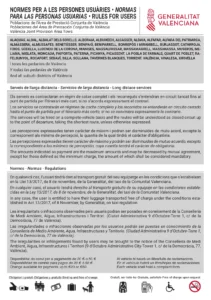 Normativa oficial de la Generalitat Valenciana sobre el servicio de taxi 2025.