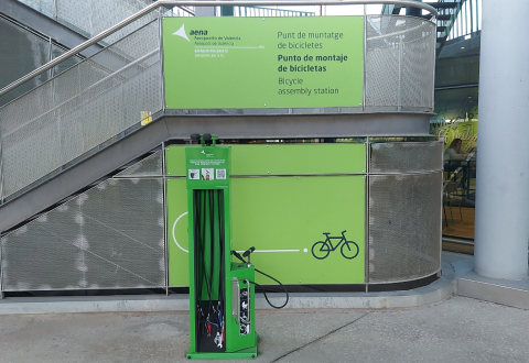 Punto de montaje de bicicletas - Aeropuerto de Valencia