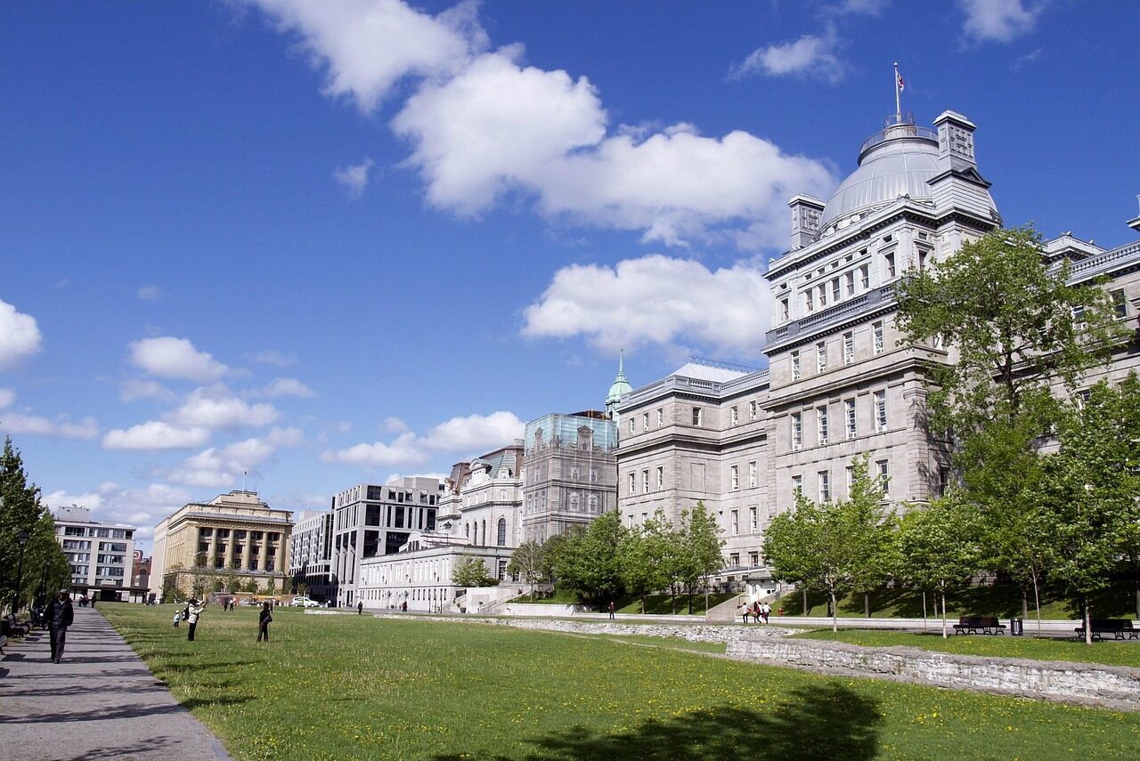 buildings, sky, clouds, skyline, nature, city, architecture, urban, montreal, canada